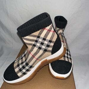 Kids Burberry Union Sock Sneaker